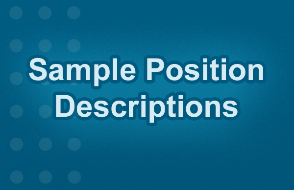 Sample Position Descriptions