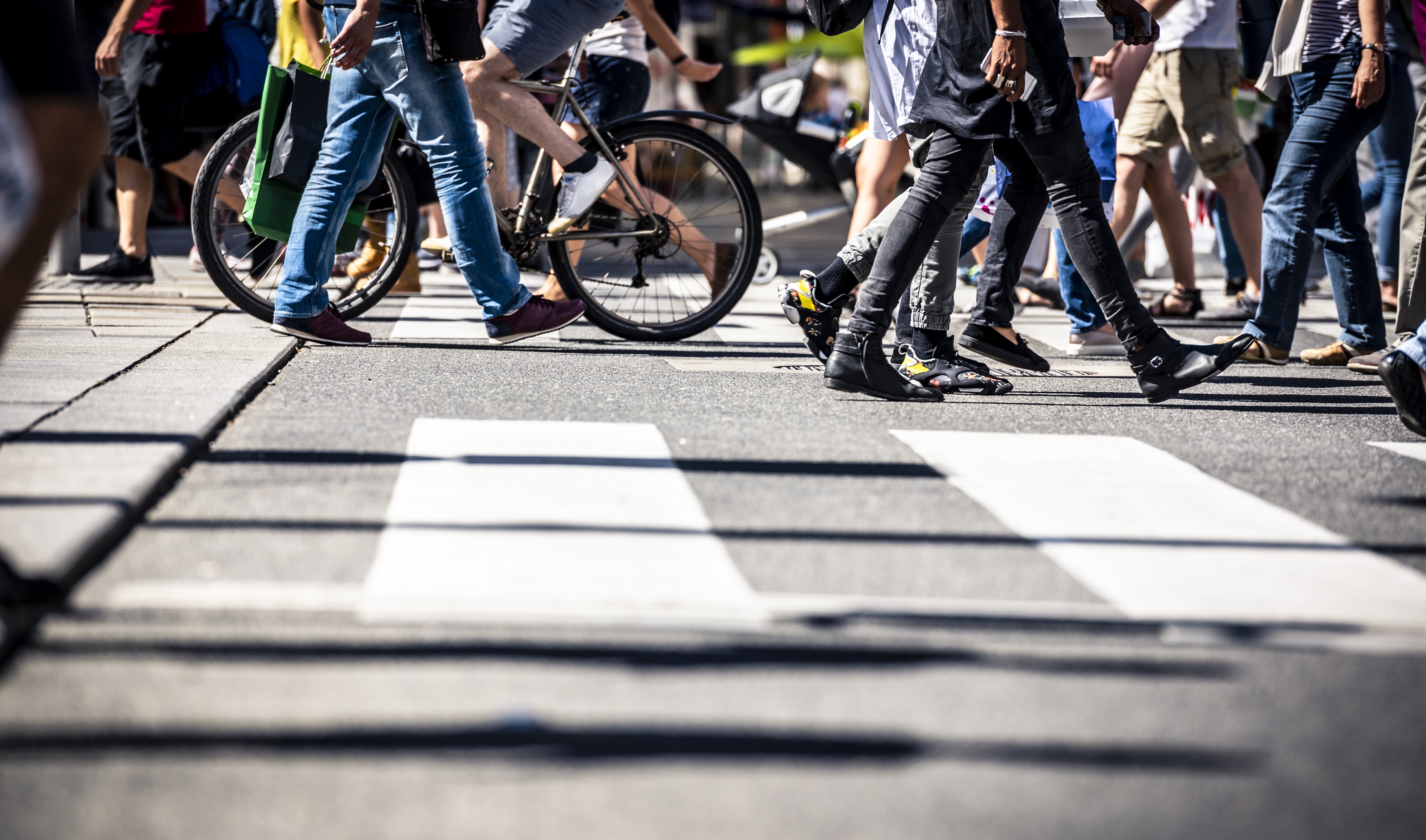 Pedestrians in crosswalk