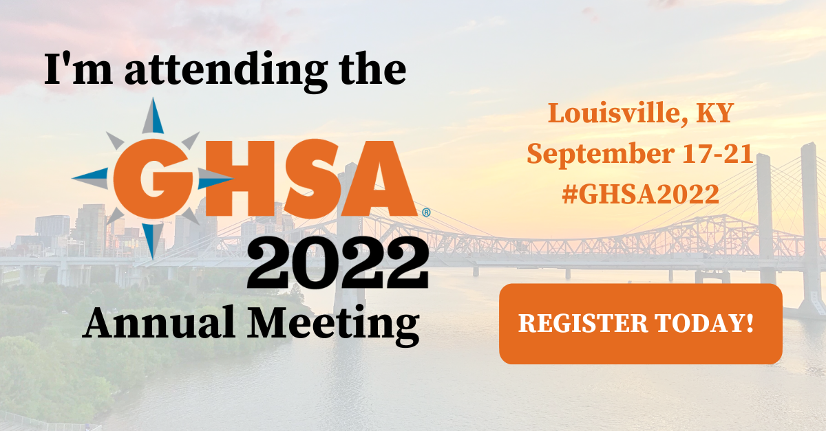 I'm attending the GHSA 2022 Annual Meeting. Are you? Join me and other safety professionals in Louisville, Kentucky, this September to redefine possible in traffic safety.