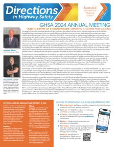 Directions in Highway Safety: Special 2024 Annual Meeting Edition